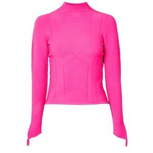 Adam Selman Pink Sweater Top Sweatshirt S $300 NEW